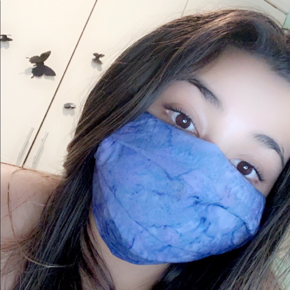Face mask - blue and purple tie dye